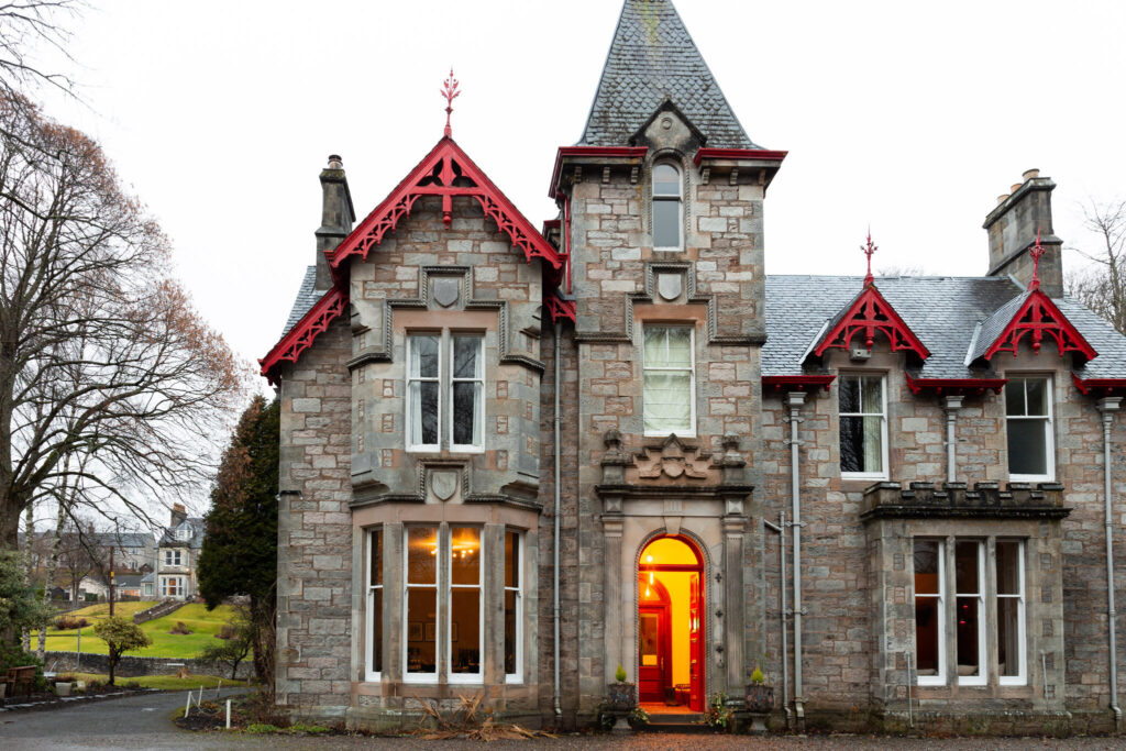 Saorsa 1875 vegan boutique hotel in a historic Victorian stone building in Scotland