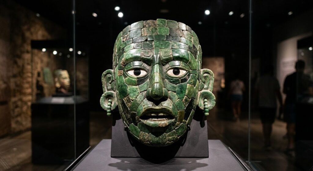 artifact in a museum in cancun